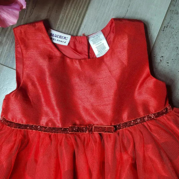 BLUEBERi boulevard Formal Red Polka Dot Tulle Girls Dress Size 24 Months NWOT - Picture 16 of 16